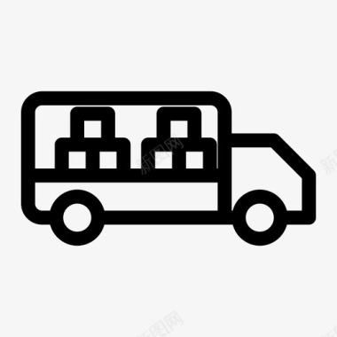 卡车货物运送运输图标