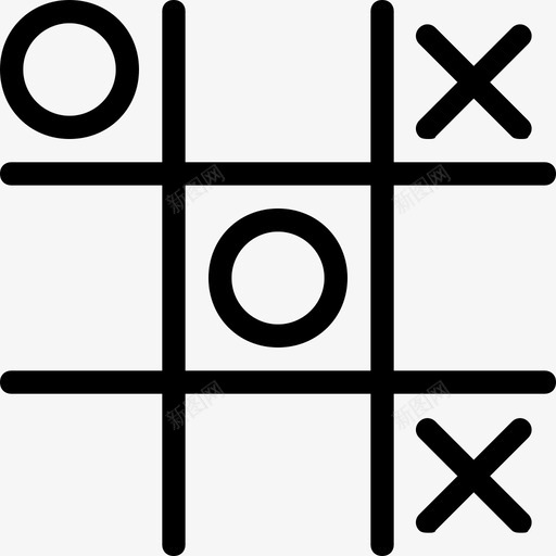 TicTacToe商业项目3线性svg_新图网 https://ixintu.com Tic-Tac-Toe 商业 项目 线性