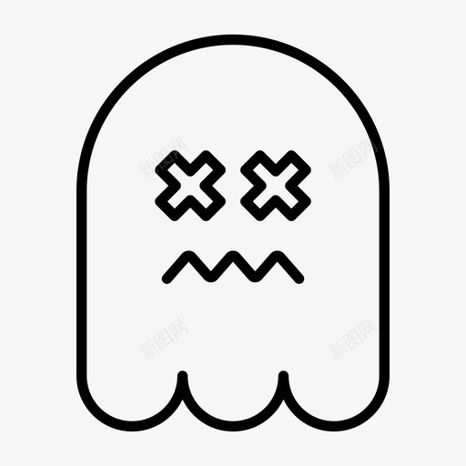 幽灵盲人表情符号svg_新图网 https://ixintu.com 幽灵 表情 盲人 符号 幻影 1行