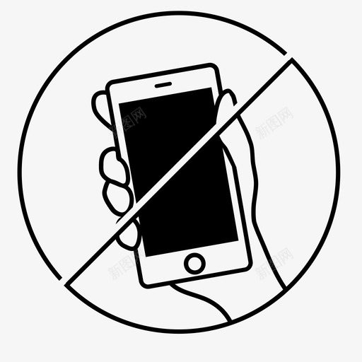 没有电话禁用禁止svg_新图网 https://ixintu.com 没有 电话 禁用 禁止 移动