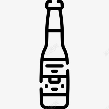 啤酒瓶啤酒59线性图标