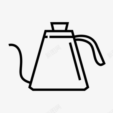 鹅颈壶咖啡制作工具图标
