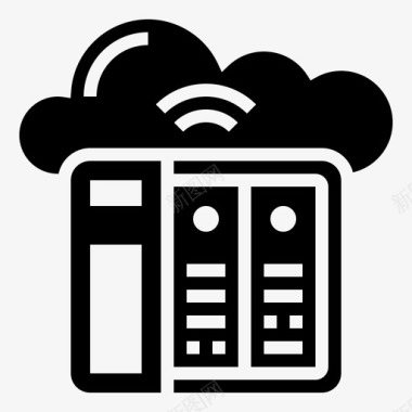 云服务器网络技术32字形图标