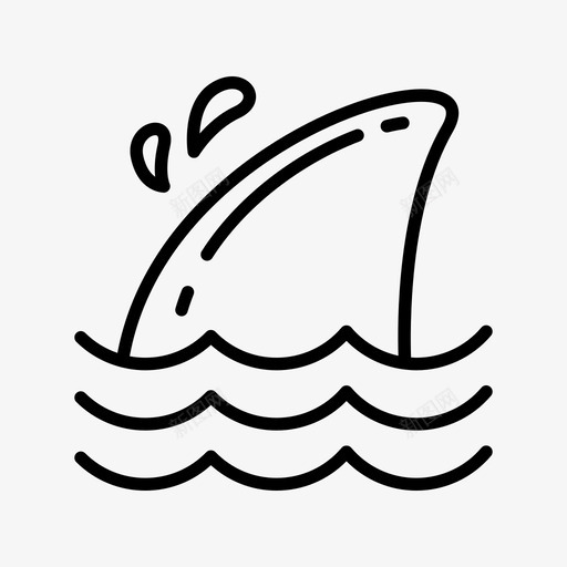 鲨鱼海豚海洋svg_新图网 https://ixintu.com 海洋 鲨鱼 海豚