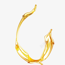 金黄色油滴油滴泼水泼油金黄色油液体流体免扣wwwdengoo高清图片