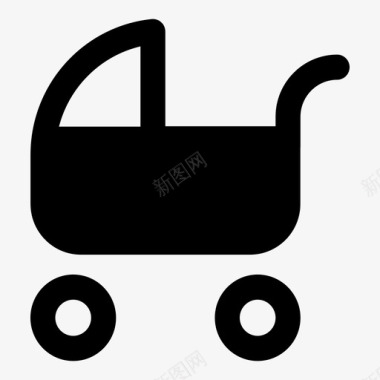 婴儿车马车推车图标
