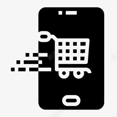 购物购物和电子商务22填充图标