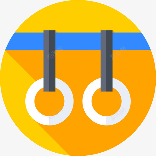 体操吊环运动训练5扁平svg_新图网 https://ixintu.com 体操 吊环 运动训练 扁平