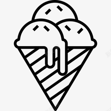 冰淇淋筒乳制品甜点图标