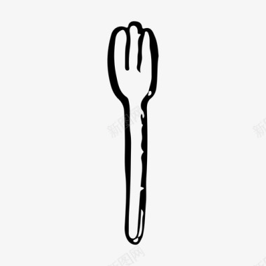 叉子餐具手绘图标