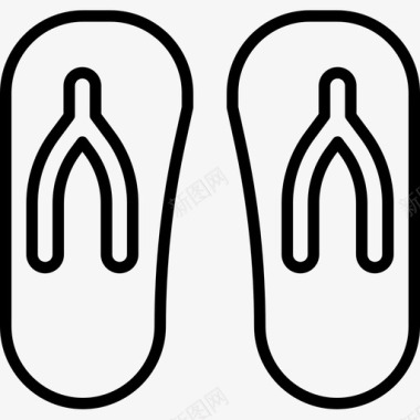 凉鞋巴西狂欢节2直线型图标