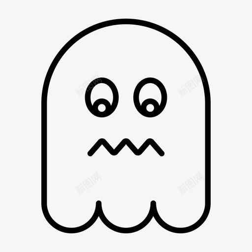 幽灵表情紧张svg_新图网 https://ixintu.com 幽灵 表情 紧张 1行