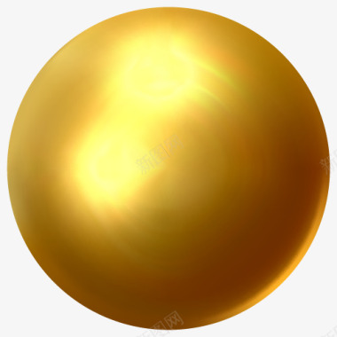 3D立体金色球图形图免扣几何抽象概念不规则图形Ab图标