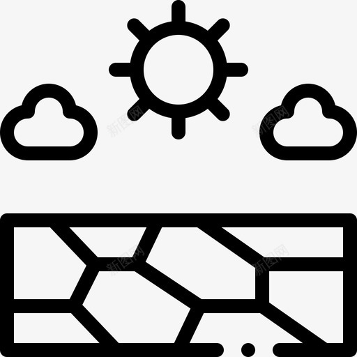 沙漠景观93线性svg_新图网 https://ixintu.com 沙漠 景观 线性