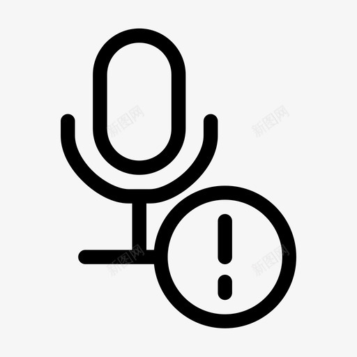 麦克风错误录音讲话svg_新图网 https://ixintu.com 错误 麦克风 录音 讲话 语音 媒体