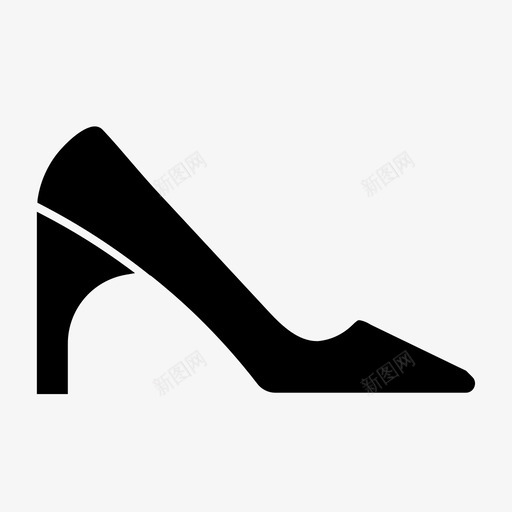 高跟鞋连衣裙时装svg_新图网 https://ixintu.com 高跟鞋 连衣裙 时装 鞋子 女士 字形
