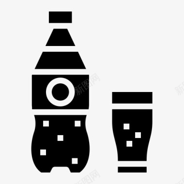 苏打水瓶子可乐图标