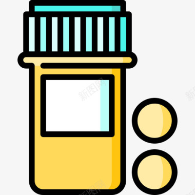 胶囊药物2线性颜色图标