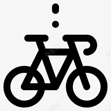 小心自行车自行车健康图标
