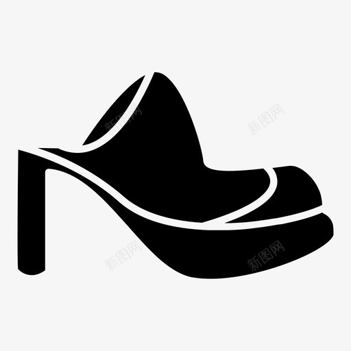 鞋高跟鞋泵svg_新图网 https://ixintu.com 高跟鞋 穿着 楔子 女士 鞋雕文