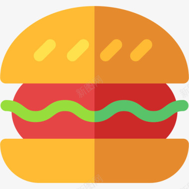 Burger美国23号扁平图标
