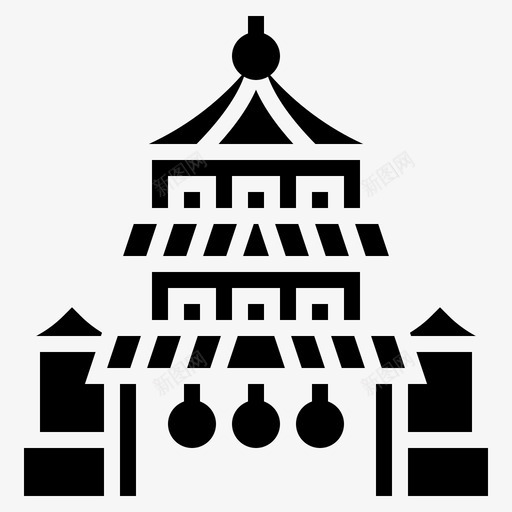 神庙建筑101铭文svg_新图网 https://ixintu.com 神庙 建筑 铭文