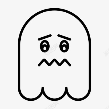 幽灵表情符号悲伤图标