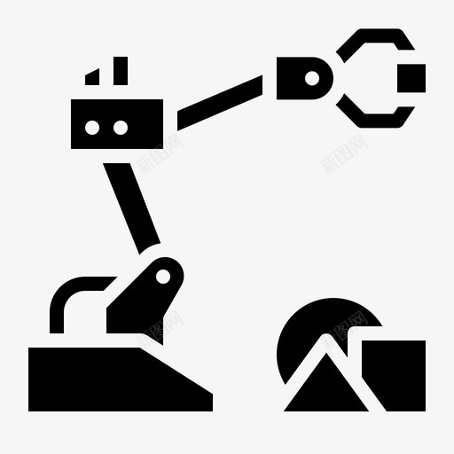 创新手臂教育svg_新图网 https://ixintu.com 教育 创新 手臂 机器人 技术 实心 图标