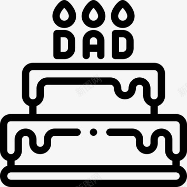 生日蛋糕父亲节10直系图标