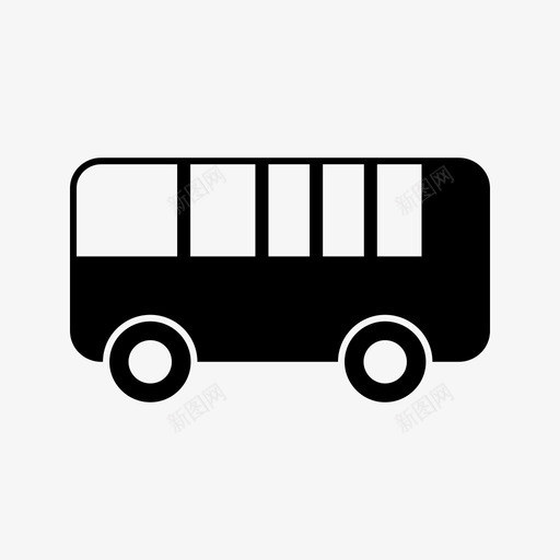 巴士校车交通工具svg_新图网 https://ixintu.com 巴士 校车 交通工具 旅行 字形 图标