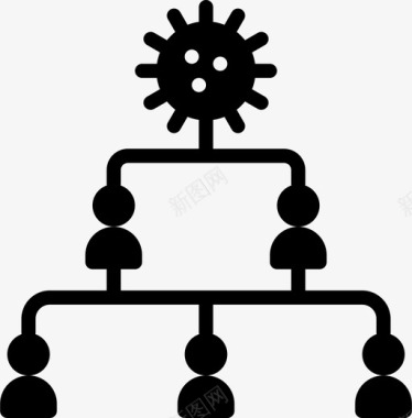 病毒传播病毒爆发填充图标
