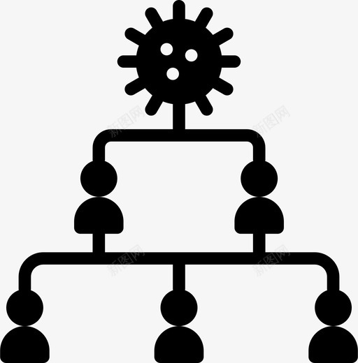 病毒传播病毒爆发填充svg_新图网 https://ixintu.com 病毒 传播 爆发 填充