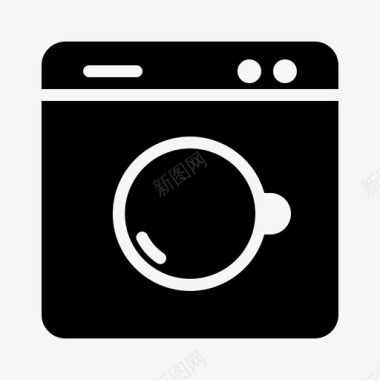 洗衣机箱式洗衣机服装图标