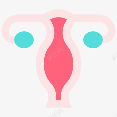 子宫癌症意识8扁平图标