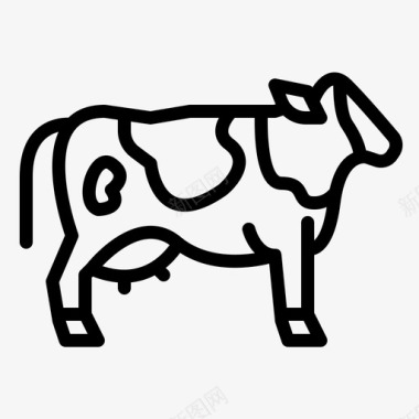 奶牛动物44轮廓图标