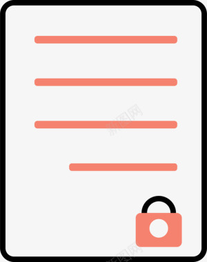 锁定的文档法规遵从性法律文档图标