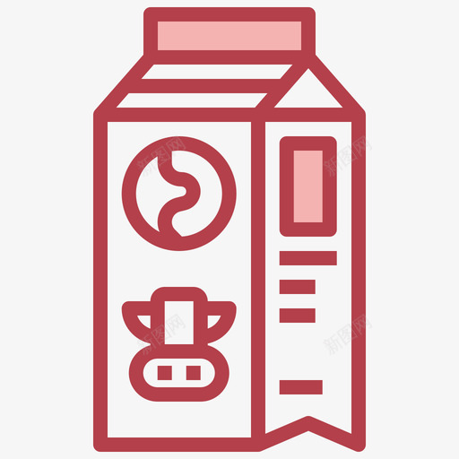 牛奶超市102红色svg_新图网 https://ixintu.com 牛奶 超市 红色