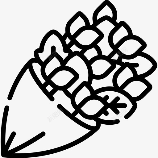 花束爱180直线型svg_新图网 https://ixintu.com 花束 直线 线型