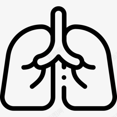 肺医疗服务19线性图标