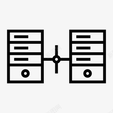 数据库服务器共享服务器共享web托管图标