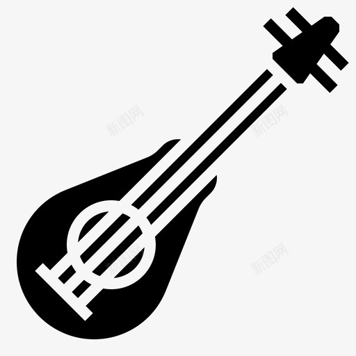 曼陀林声学乐器svg_新图网 https://ixintu.com 乐器 曼陀林 声学 弦乐 传统 音乐 字形