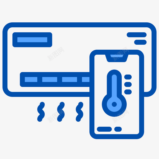 空调物联网156蓝色svg_新图网 https://ixintu.com 空调 联网 蓝色