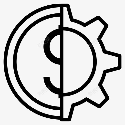 美元设置配置货币svg_新图网 https://ixintu.com 美元 设置 配置 货币 首选项 启动 业务 标志 标志符 符号