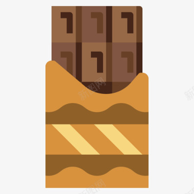 巧克力面包房155扁平图标