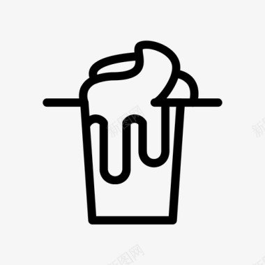 冰饮料杯子冰咖啡图标