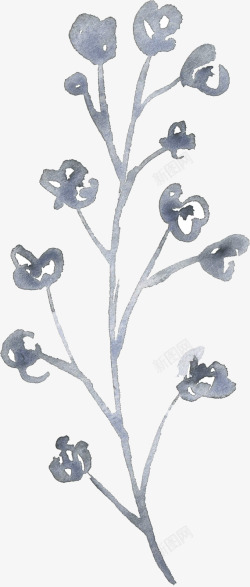 彩黑白波西米亚牡丹花卉剪贴画婚礼请柬设计PS21彩素材