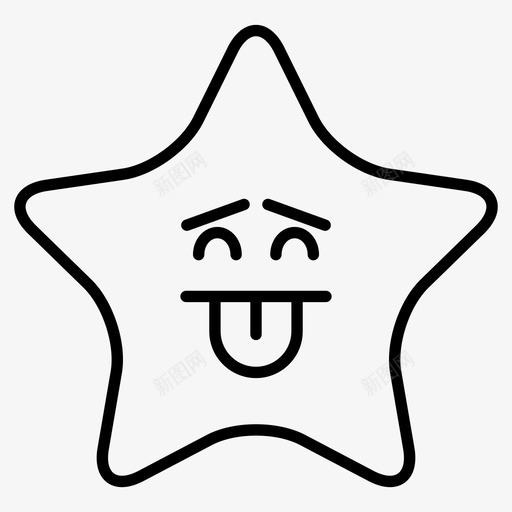 星星表情符号微笑svg_新图网 https://ixintu.com 表情 星星 符号 微笑 舌头