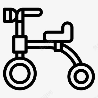 自行车婴儿153轮廓图标