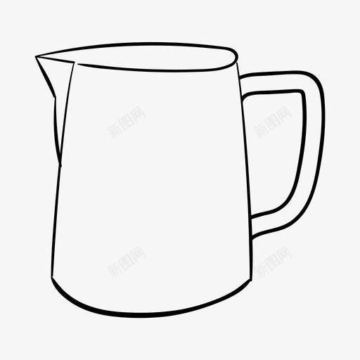 牛奶壶咖啡师咖啡svg_新图网 https://ixintu.com 咖啡 牛奶 浓缩 花瓶 酿造 方法