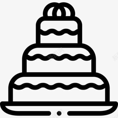 结婚蛋糕蛋糕店160直纹图标